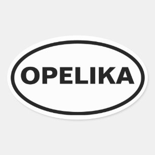 VIER Opelika Ovaler Aufkleber