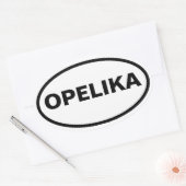 VIER Opelika Ovaler Aufkleber (Umschlag)