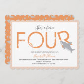 Vier Orangen Hai Einladung (Vorne/Hinten)