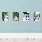 Vier Outdoor-Hochzeit im Herbst 12x18 Foto Bilderwand Sets (Holzboden)