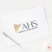 Vier ovale AHS-Aufkleber Ovaler Aufkleber (Umschlag)