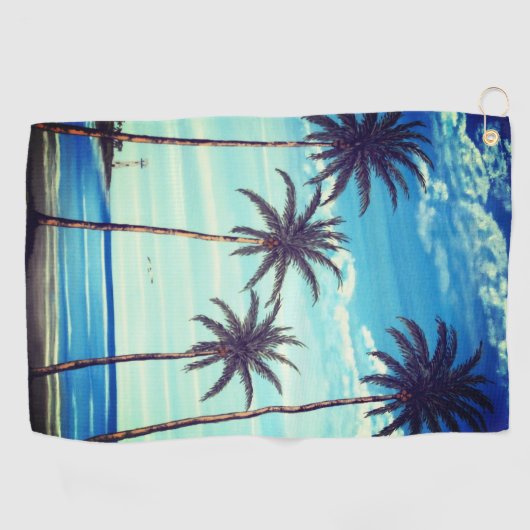 Vier Palmen Golfhandtuch (Horizontal)