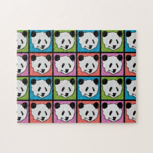 Vier Panda-Bären Puzzle