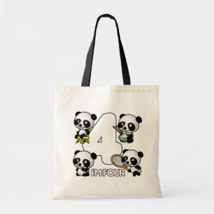 VIER PANDAS Tasche - wählen Sie Stil & Farbe