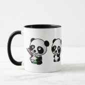 VIER PANDAS Tasse - wählen Sie Stil & Farbe (Links)