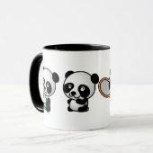 VIER PANDAS Tasse - wählen Sie Stil & Farbe (Vorderseite Links)