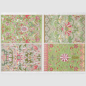 Vier Panel-Blumenmotiv Seidenpapier (Vorderseite)
