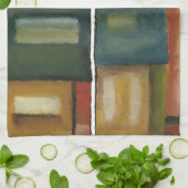 Vier Panelmalereien von Jennifer Goldberger Handtuch (Gefaltet)