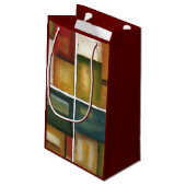 Vier Panelmalereien von Jennifer Goldberger Kleine Geschenktüte (Rückseite Schrägansicht)