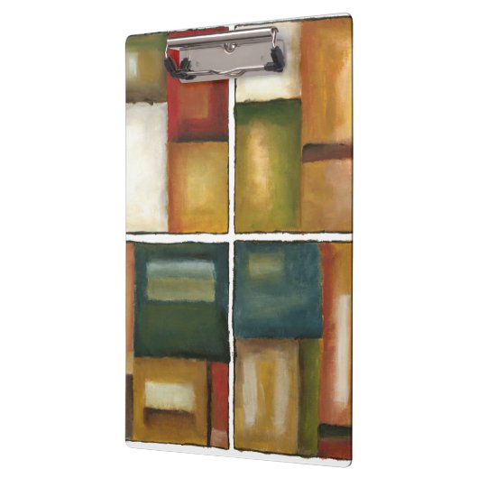 Vier Panelmalereien von Jennifer Goldberger Klemmbrett (Links)