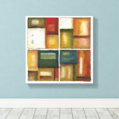 Vier Panelmalereien von Jennifer Goldberger Leinwanddruck (Insitu (Holzboden))