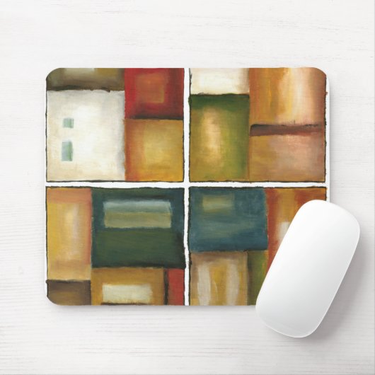 Vier Panelmalereien von Jennifer Goldberger Mousepad (Mit Mouse)