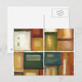 Vier Panelmalereien von Jennifer Goldberger Postkarte (Vorne/Hinten)