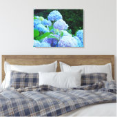 Vier Panle Leinwand druckt Blaue Hydrangeas (Insitu (Schlafzimmer))