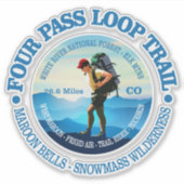 Vier-Pass-Loop-Trail (Hiker C) Aufkleber (Vorderseite)