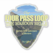 Vier-Pass-Schleife (Pfeilspitzen) Aufkleber (Vorderseite)