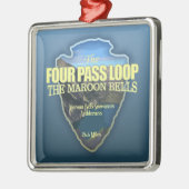 Vier-Pass-Schleife (Pfeilspitzen) Ornament Aus Metall (Links)