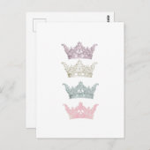 Vier Pastell Kronen Postkarte (Vorne/Hinten)
