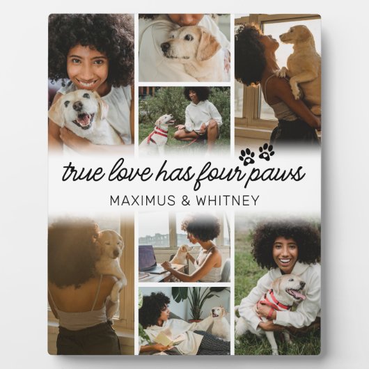 Vier Paws Hundebesitzer-Foto Fotoplatte (Vorderseite)