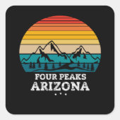 VIER PEAKS Arizona Quadratischer Aufkleber (Vorderseite)