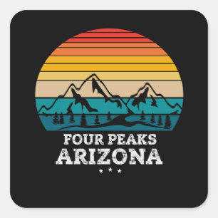 VIER PEAKS Arizona Quadratischer Aufkleber