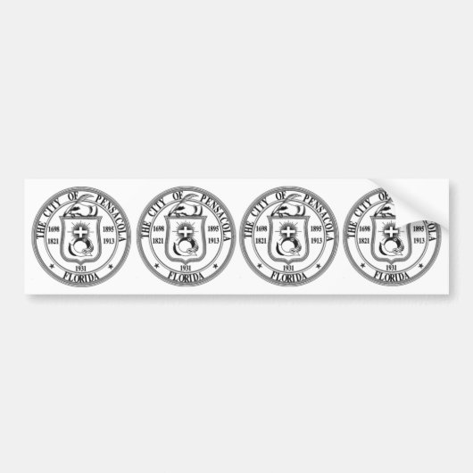 VIER Pensacola-Siegel Autoaufkleber (Vorne)