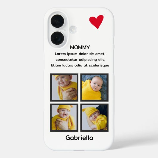 Vier Personalisierter, benutzerdefinierter Text fü Case-Mate iPhone Hülle (Rückseite)