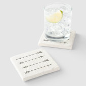 Vier Pfeile entsteinen Untersetzer (Seitenansicht)