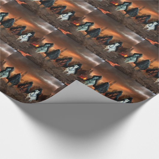 Vier Pferde der Apokalypse Geschenkpapier (Ecke)