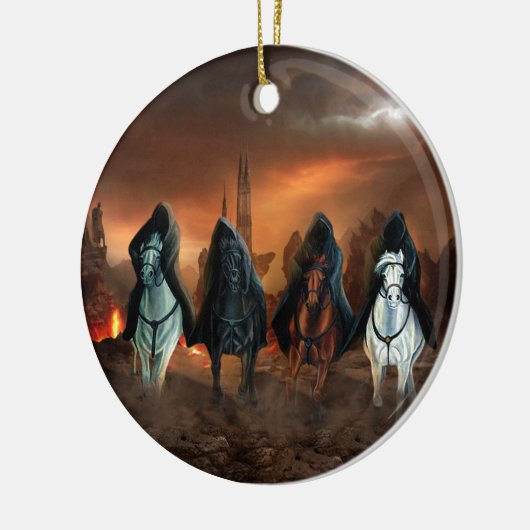 Vier Pferde der Apokalypse Keramikornament (Links)