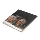 Vier Pferde Fliese (Seite)