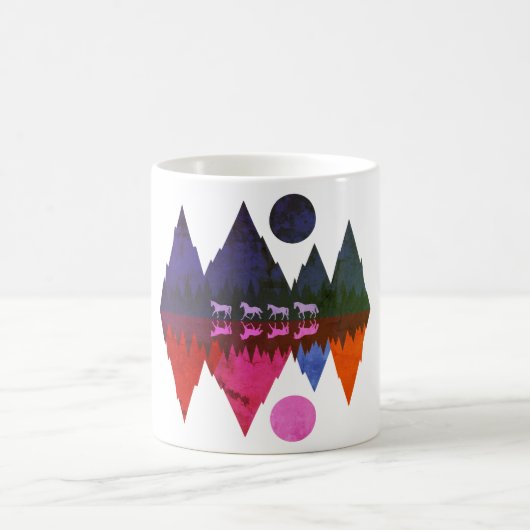 Vier Pferde Kaffeetasse (Mittel)