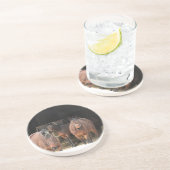 Vier Pferde Sandstein Untersetzer (Seite)