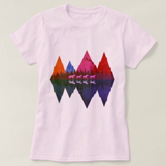 Vier Pferde T-Shirt (Design vorne)