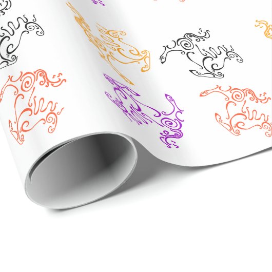 Vier PferdePackpapier Geschenkpapier (Rolleneckpunkt)