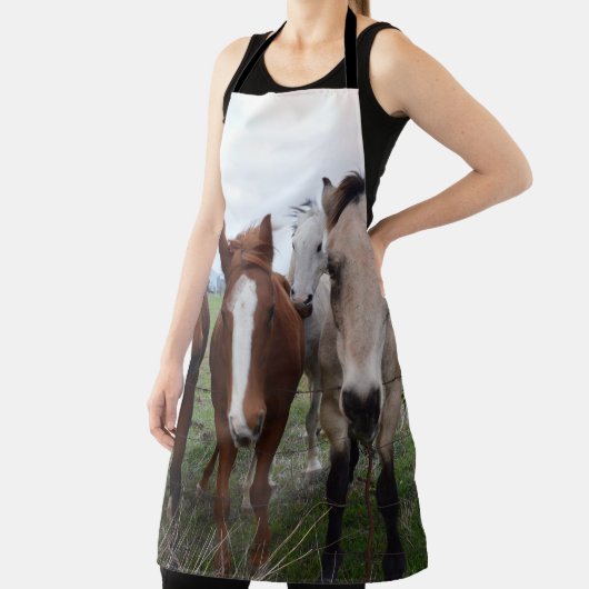 Vier Pferderassen, Schürze in Vollausdruck (InSitu)