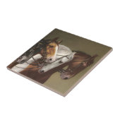 Vier PferdeVintage Kunst-Eigenschafts-Fliese Fliese (Seite)