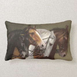 Vier PferdeVintager Kunst-Kissen-KissenLumbar Lendenkissen