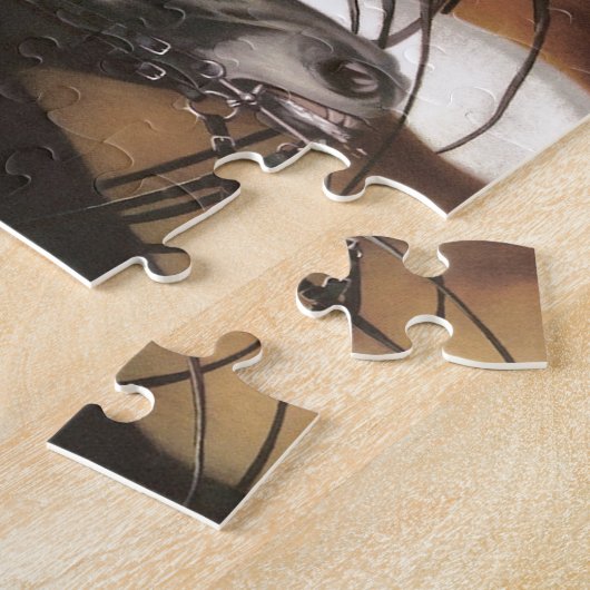 Vier PferdeVintages Kunst-Puzzlespiel Puzzle (Seite)