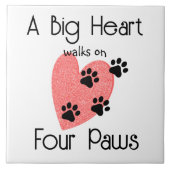 Vier Pfoten - Niedliches Heimtier Fliese (Vorderseite)