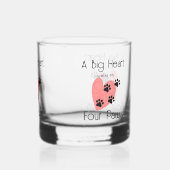 Vier Pfoten - Niedliches Heimtier Whiskyglas (Rückseite)