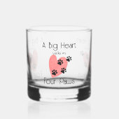 Vier Pfoten - Niedliches Heimtier Whiskyglas (Links)