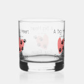 Vier Pfoten - Niedliches Heimtier Whiskyglas (Rechts)
