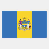 VIER Philadelphia-Flag Rechteckiger Aufkleber (Vorderseite)