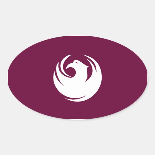 VIER Phoenix-Flag Ovaler Aufkleber (Vorderseite)