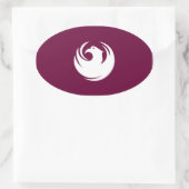 VIER Phoenix-Flag Ovaler Aufkleber (Tasche)