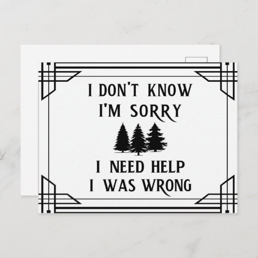 Vier Phrasen, die zu Weisheit führen Postkarte (Vorne/Hinten)