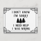 Vier Phrasen, die zu Weisheit führen Postkarte (Vorderseite)