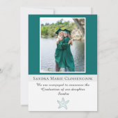 Vier Picture Collage Nautical Starfish Graduierte Ankündigung (Rückseite)