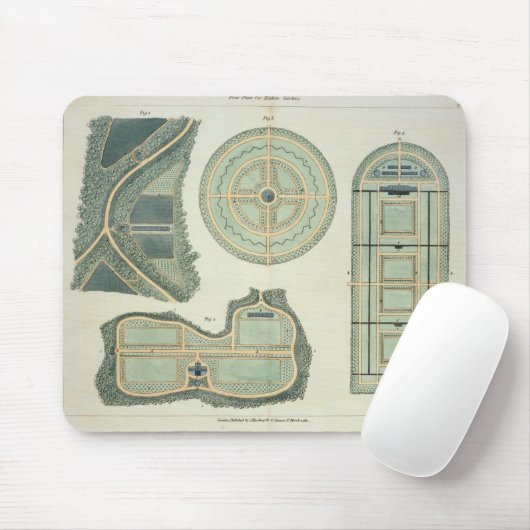 Vier Pläne für Gemüsegärten, 'von den Andeutungen Mousepad (Mit Mouse)